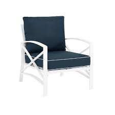 Kaplan White Metal Outdoor Lounge Chair
