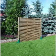 Double Slatted Fence Panel