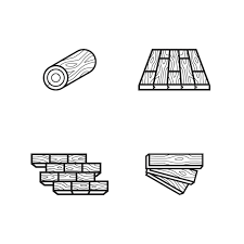 Wood Timber Simple Vector Icon