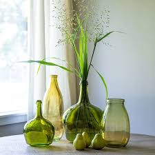 Glass Olive Bottle Vase Antique Farmhouse
