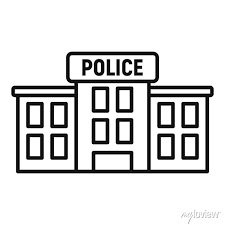 Police Station Icon Outline Police