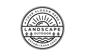 Landscape Outdoor Logo Design Sunrise