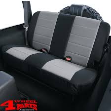 Seat Cover Neoprene Rear Black Gray