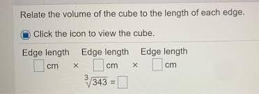 Solved Relate The Volume Of The Cube To