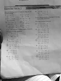 Exercise Set 6 2 Solving Systems