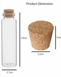 Clear Glass Cork Stopper Jar 100