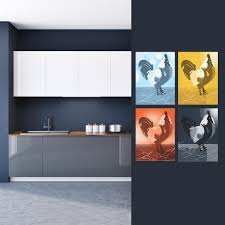 Rooster Wall Art For Kitchen Modern