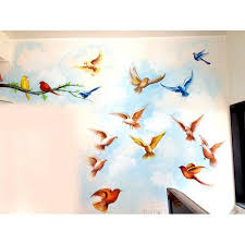 Colored Birds Wall Art Work 3d