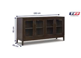 Wooden Dining Buffet With 2 Glass