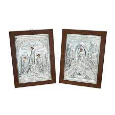 Greek Orthodox Silver Icon Gift Set