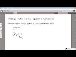 A Linear Equation In Two Variables