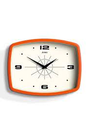 Orange Retro Wall Clock