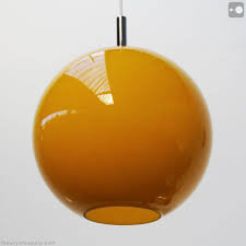 Retro Orange Glass Lamp Shade Globe