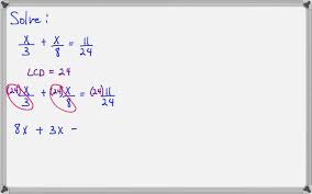 Solving Linear Equations With Fractions