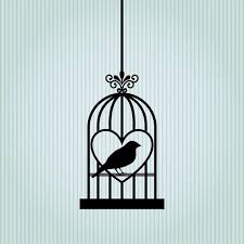 Silhouette Bird Cage Stock Photos