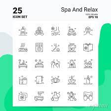 Relax Icon Set 100 Editable Eps 10