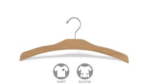 Arched Natural Wood Coat Hanger With