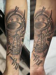 Sand Timer Hourglass Tattoo Men