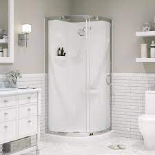 Ove Decors Breeze 34in Shower Kit With Glass Panels Walls Base