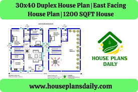 30x40 Duplex House Plan East Facing
