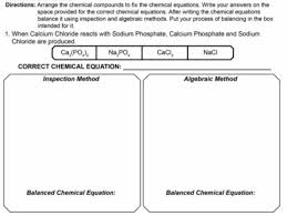 Space Provided For The Correct Chemical