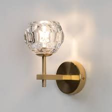 Wall Light With Graphic Glass Shade