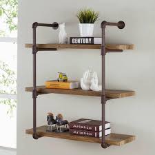 Metal Pipe Floating Wall Shelf Gh073