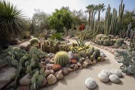 Premium Photo Cacti Garden With A