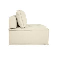 Ivory Polyester Sectional Sofa