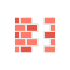 This Icon Is A Red Brick Wall In White