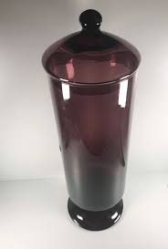 Tall Apothecary Jar Amethyst Purple