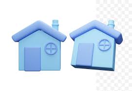 Premium Psd Home 3d Icon With Blue Color