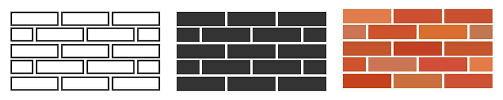 Brick Wall Icon Brickwork Symbol Sign