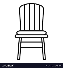 Comfortable Outdoor Chair Icon Outline