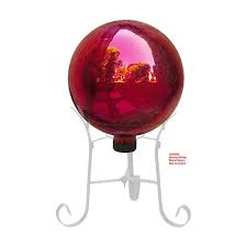 Alpine Corporation Glass Gazing Globe Red