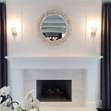 White Marble Fireplace Surround With A