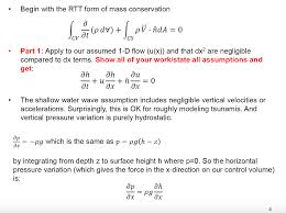 The Shallow Water Wave Equations We