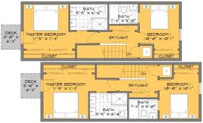 Skinny Solution For Small House Floor Plans