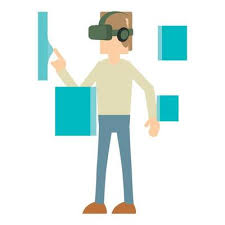 Man With High Tech Smart Glasses Icon