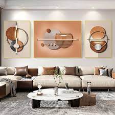 3 Pieces Modern Geometric Abstract Wall