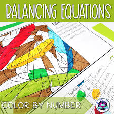 Balancing Equations Colour By Number
