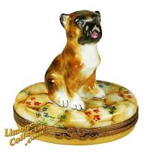 Boxer Dog With Boxing Gloves Limoges