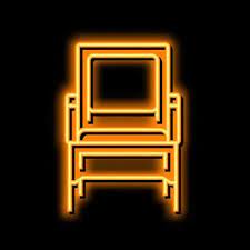 Rattan Patio Chair Neon Glow Icon