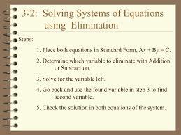 3 2 Solving Systems Of Equations By