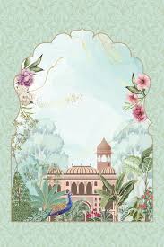 Mughal Garden Arch Palace Temple With
