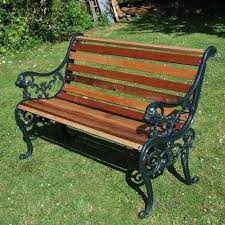 Cast Iron 3 Seater Garden Bench With