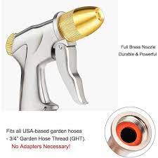Upgraded Garden Hose Nozzle Sprayer 100 Heavy Duty Metal Handheld Water Nozzle High Pressure In 4 Spray Modes