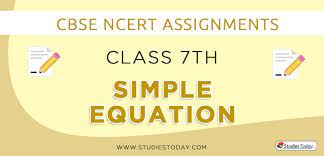 Assignments For Class 7 Simple Equation