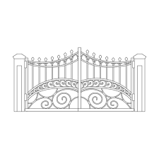 Fence Gate Vector Icon Cartoon Vector