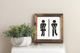 Icon Framed Sign Humor Bathroom Decor